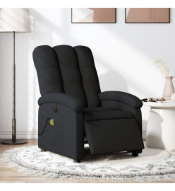 Fauteuil de massage inclinable électrique Noir Tissu