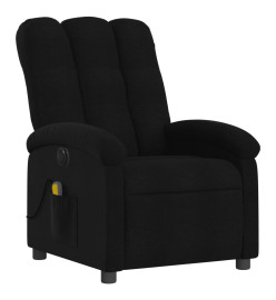 Fauteuil de massage inclinable électrique Noir Tissu