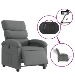 Fauteuil inclinable électrique Gris foncé Tissu