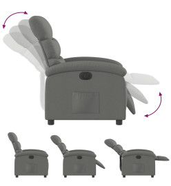 Fauteuil inclinable électrique Gris foncé Tissu