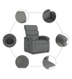 Fauteuil inclinable électrique Gris foncé Tissu