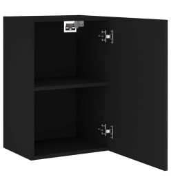 Meubles TV muraux 2 pcs noir 40,5x30x60 cm bois d'ingénierie