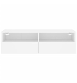 Meuble TV mural blanc 100x30x30 cm bois d'ingénierie