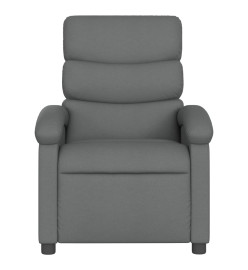 Fauteuil inclinable de massage électrique gris foncé tissu