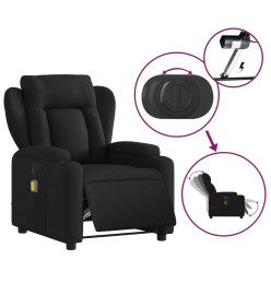 Fauteuil de massage inclinable électrique Noir Tissu