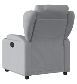 Fauteuil de massage inclinable électrique gris clair tissu