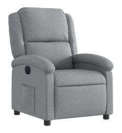 Fauteuil inclinable électrique Gris clair Tissu