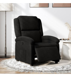 Fauteuil inclinable électrique Noir Tissu