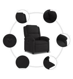 Fauteuil inclinable électrique Noir Tissu