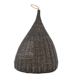 Panier pour chats avec coussin Gris 40x60 cm Saule naturel