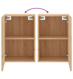 Meubles TV muraux 2 pcs chêne sonoma 40,5x30x60 cm