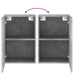 Meubles TV muraux 2 pcs gris béton 40,5x30x60cm bois ingénierie