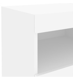 Table de chevet avec lumières LED blanc 50x40x45 cm