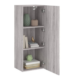 Meuble TV mural sonoma gris 40,5x30x102 cm bois d'ingénierie