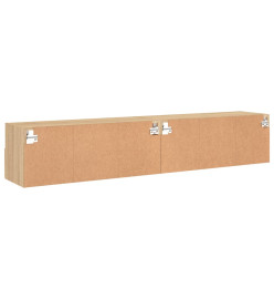 Meubles TV muraux 2 pcs chêne sonoma 80x30x30cm bois ingénierie