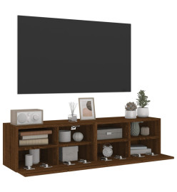 Meubles TV muraux 2 pcs chêne marron 60x30x30cm bois ingénierie