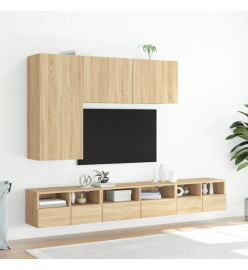 Meubles TV muraux 2 pcs chêne sonoma 60x30x30cm bois ingénierie