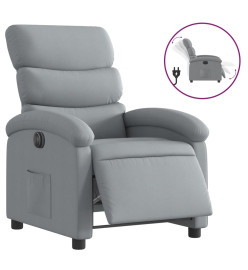 Fauteuil inclinable électrique Gris clair Tissu