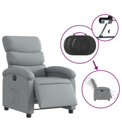 Fauteuil inclinable électrique Gris clair Tissu