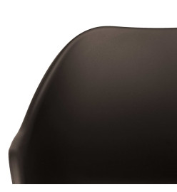 Chaises de jardin avec accoudoirs 2 pcs marron plastique