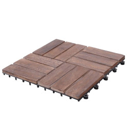 Carreaux de terrasse 11 pcs 30x30 cm bois récupération massif