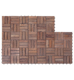 Carreaux de terrasse 11 pcs 30x30 cm bois récupération massif