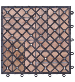 Carreaux de terrasse 11 pcs 30x30 cm bois récupération massif