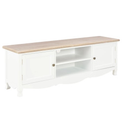 Meuble TV Blanc 120 x 30 x 40 cm Bois