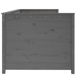 Lit de jour Gris 75x190 cm Bois de pin massif