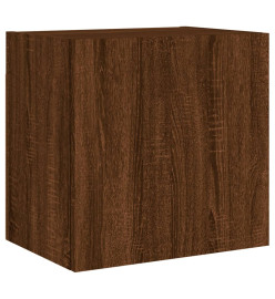 Unités murales TV 6 pcs chêne marron bois d'ingénierie