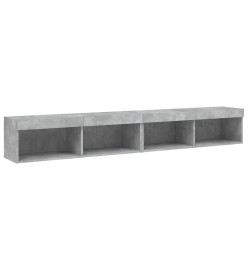 Meubles TV avec lumières LED 2 pcs gris béton 100x30x30 cm