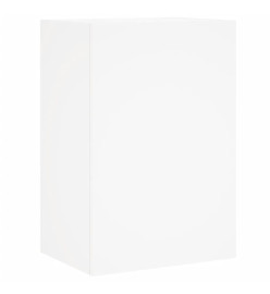 Unités murales TV 5 pcs blanc bois d'ingénierie