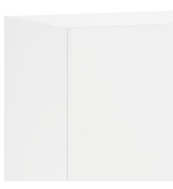 Unités murales TV 5 pcs blanc bois d'ingénierie