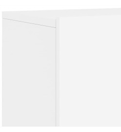 Unités murales TV 5 pcs blanc bois d'ingénierie