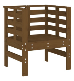 Chaises de jardin lot de 2 marron miel 61,5x53x71 cm pin massif