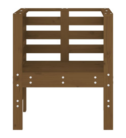 Chaises de jardin lot de 2 marron miel 61,5x53x71 cm pin massif