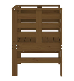Chaises de jardin lot de 2 marron miel 61,5x53x71 cm pin massif