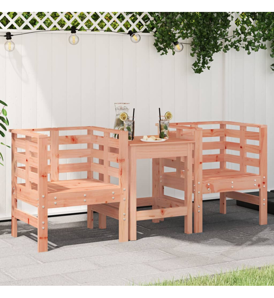 Chaises de jardin lot de 2 61,5x53x71 cm bois massif de douglas Chaises de jardin lot de 2 61,5x53x71 cm bois massif de douglas