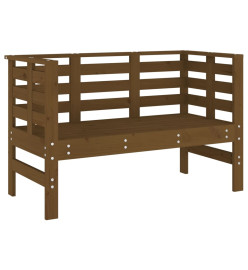 Banc de jardin marron miel 111,5x53x71 cm bois massif de pin