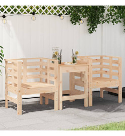 Chaises de jardin lot de 2 61,5x53x71 cm bois de pin massif