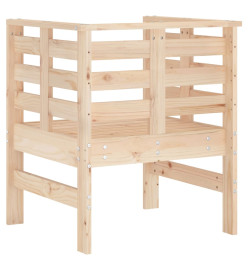 Chaises de jardin lot de 2 61,5x53x71 cm bois de pin massif