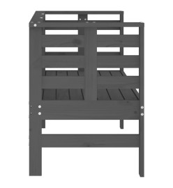 Banc de jardin gris 111,5x53x71 cm bois massif de pin