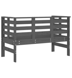 Banc de jardin gris 111,5x53x71 cm bois massif de pin