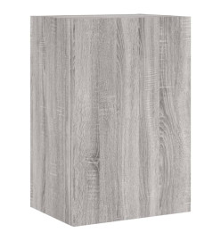 Unités murales TV 5 pcs sonoma gris bois d'ingénierie