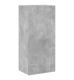 Unités murales TV 5 pcs gris béton bois d'ingénierie