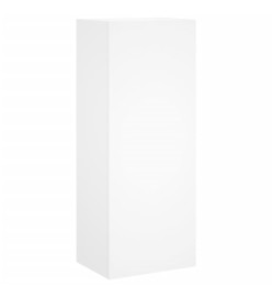 Unités murales TV 5 pcs blanc bois d'ingénierie