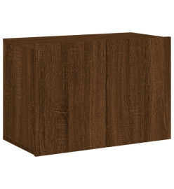 Unités murales TV 6 pcs chêne marron bois d'ingénierie