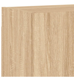 Unités murales TV 4 pcs chêne sonoma bois d'ingénierie