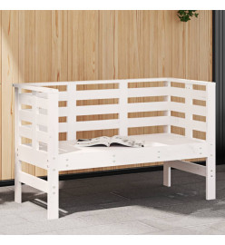 Banc de jardin blanc 111,5x53x71 cm bois massif de pin