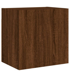 Unités murales TV 4 pcs chêne marron bois d'ingénierie